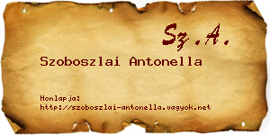 Szoboszlai Antonella névjegykártya